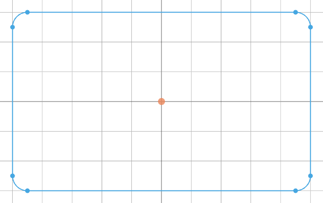Rounded centered rectangle