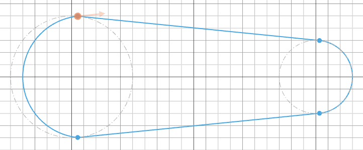 Belt profile from tangent lines