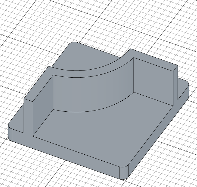 L-shaped support extruded
