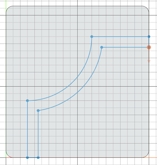 L-shaped support sketch