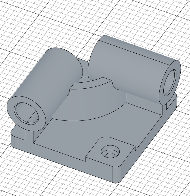 Corner block with counterbore