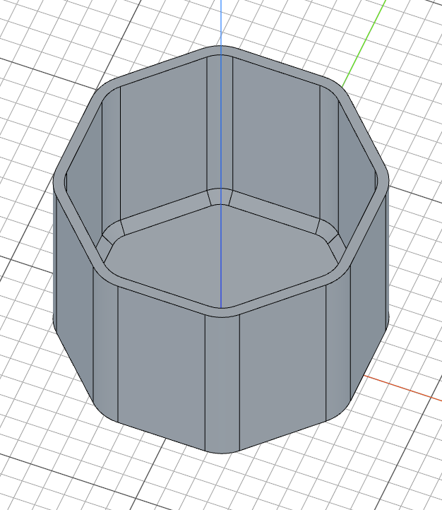 Chamfered and shelled body
