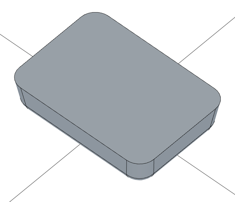 Drafted base box with fillets