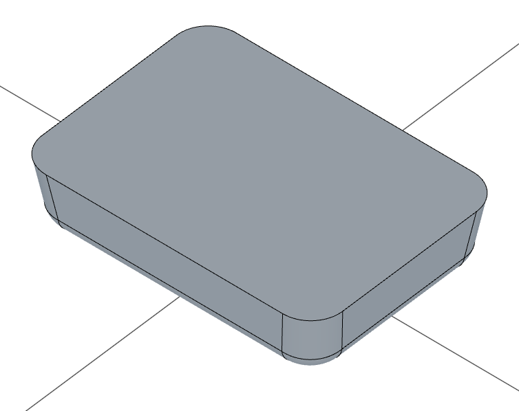 Drafted base box with fillets