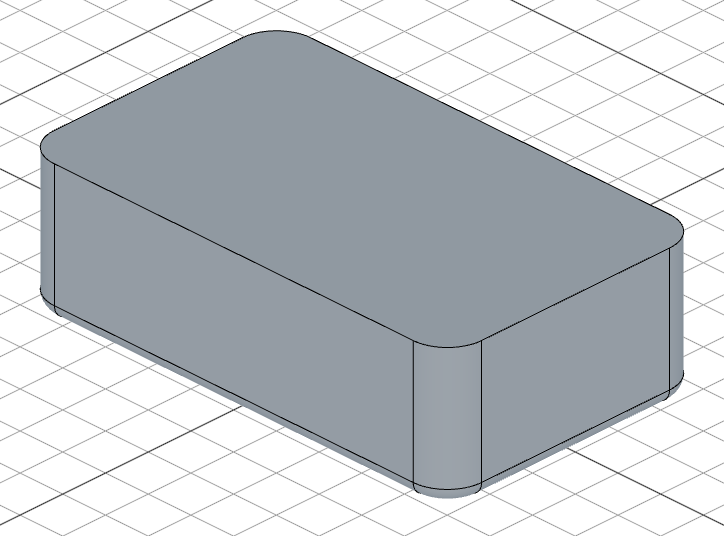Box with filleted edges