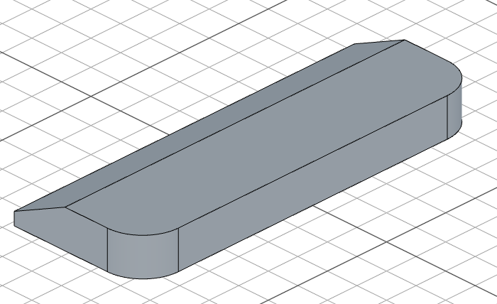 Support bracket with fillet and chamfer