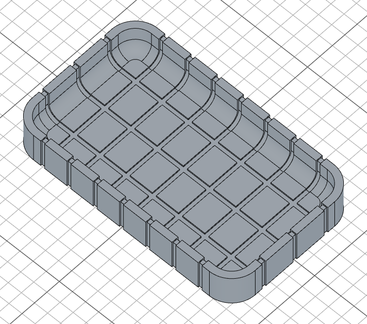 Finished grooved box