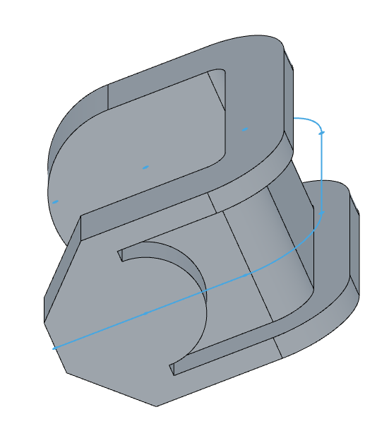 Hinge tab extruded