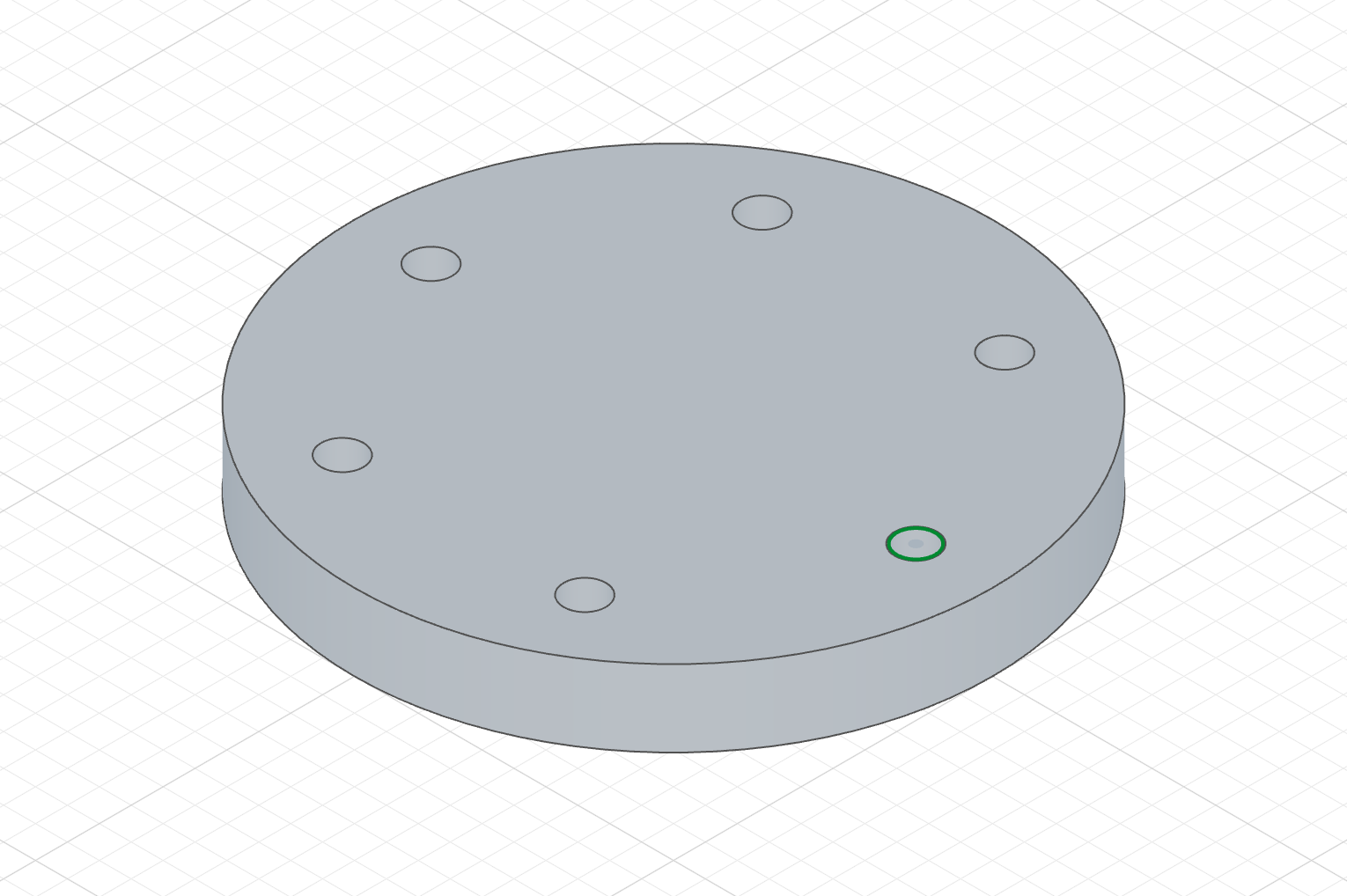 Bolt circle on a flange
