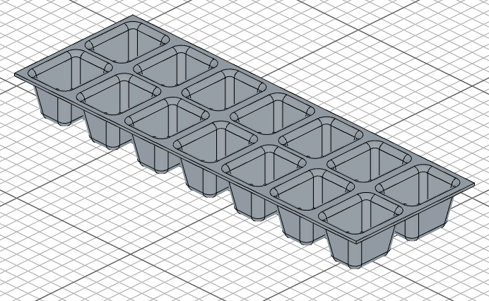 Shelled ice cube tray