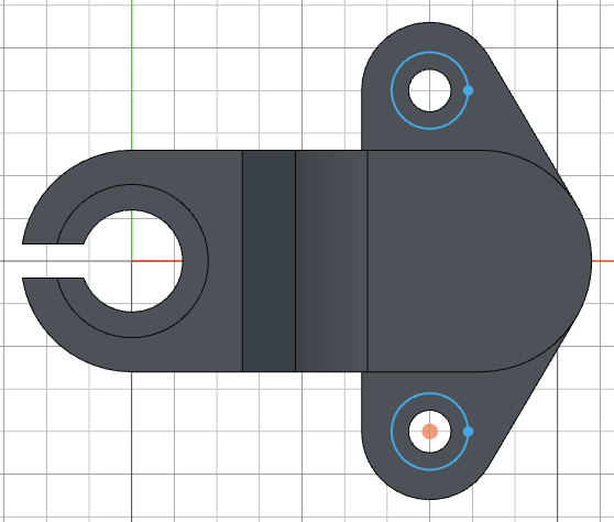 Flange counterbore sketch