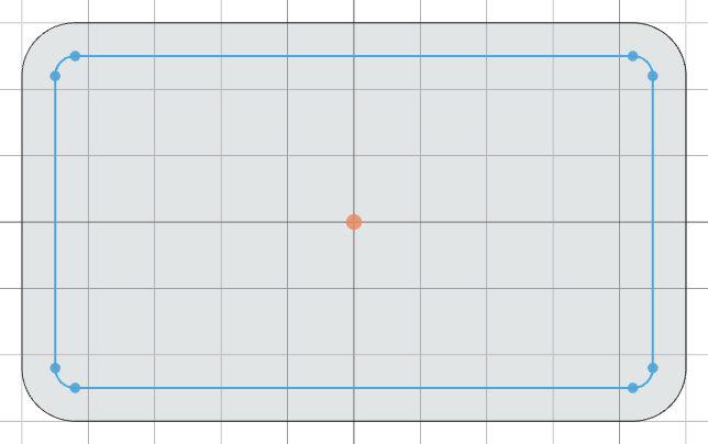 Projected and offset face