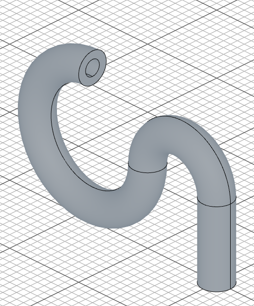 Sweep along a curved path