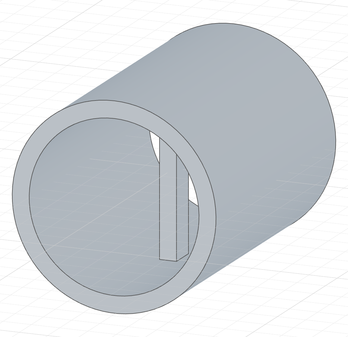 A divider plate spanning a tube's bore, drawn against the sectioned inner wall