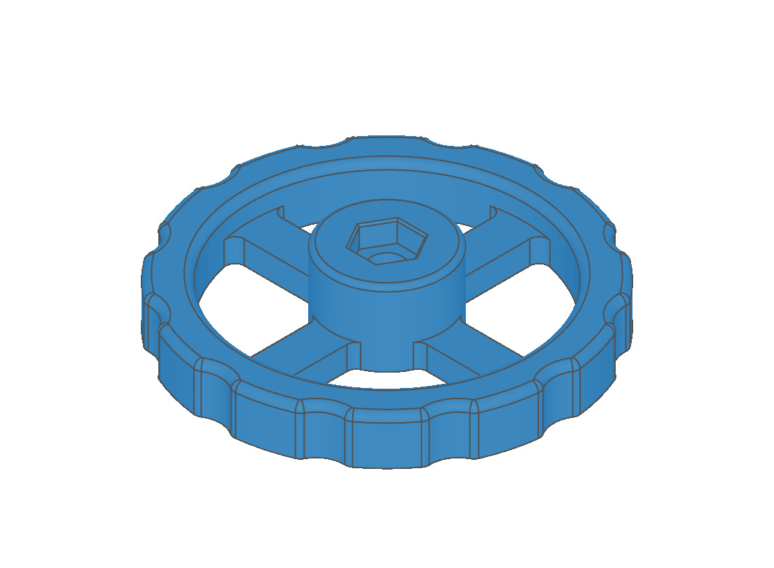 3D Printable Handwheel