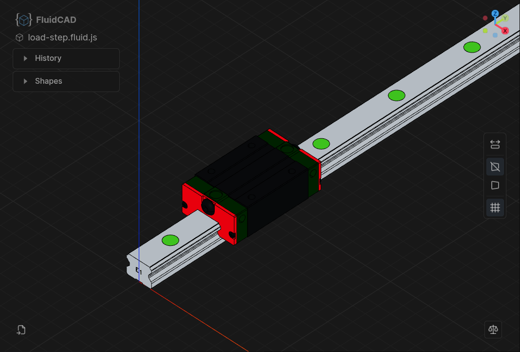 FluidCAD Step Import